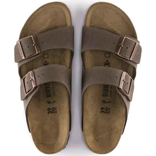 Birkenstock Arizona Mocha Birkibuc 0151181 Double Strap Men's Sandal | newshoes.ie