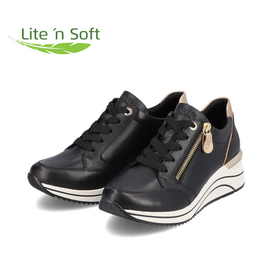 Remonte D0T03-01 Black Wedge Casual Shoe newshoes.ie