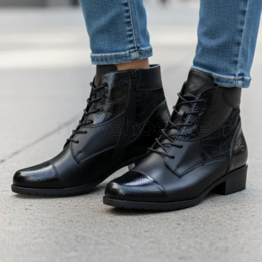 Remonte D6882-00 Black Ankle Boot