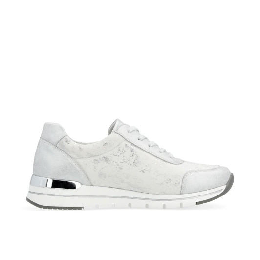 Remonte R6700-91 White & Silver Sneaker | newshoes.ie