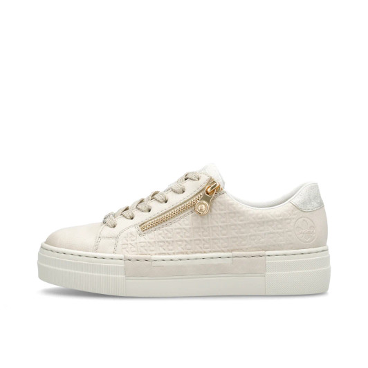 Rieker 4914-80 Ivory Platform Sneaker | newshoes.ie