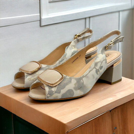 Loretta Vitale D40504B apricot/nude wide fit sling back