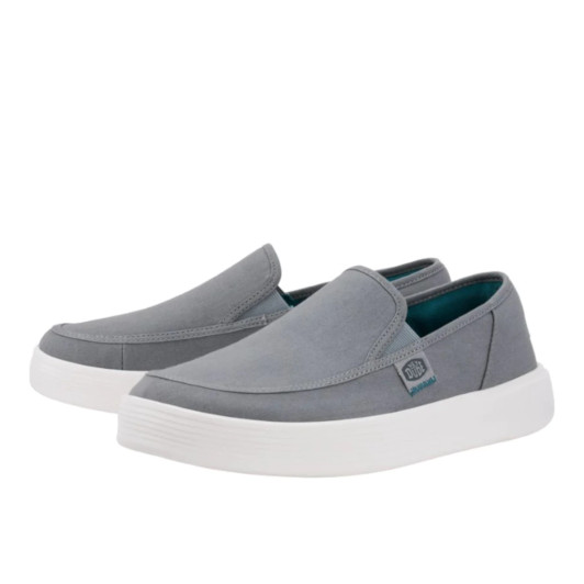 HeyDude Sunapee Canvas 41093-1MK Atmosphere & White Men's Slip-On Sneaker