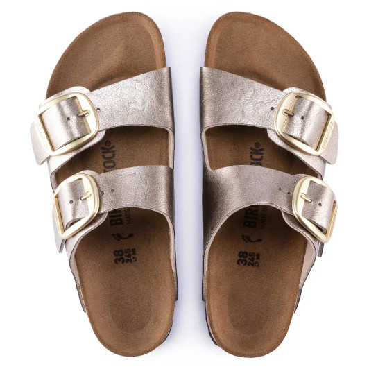 Birkenstock Arizona Big Buckle Birko-Flor Graceful Taupe 1020882 Double Strap Women's Sandal