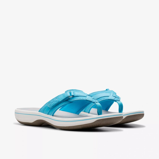 Clarks Brinkley Sea 26177926 Light Turquoise Toe Post Slide
