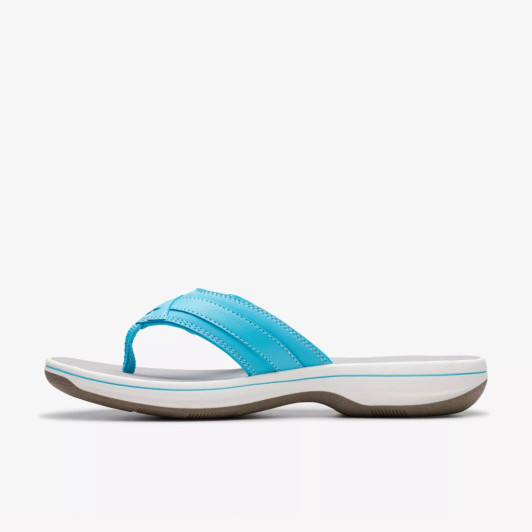 Clarks Brinkley Sea 26177926 Light Turquoise Toe Post Slide
