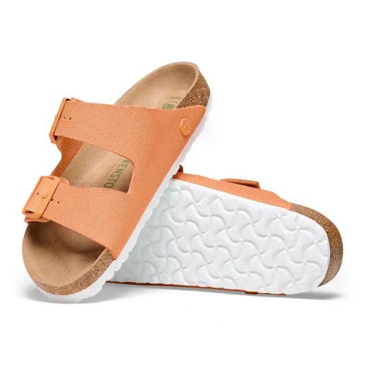 Birkenstock Vegan Canvas Papaya 1025512 Double Strap Women's Sandal newshoes.ie