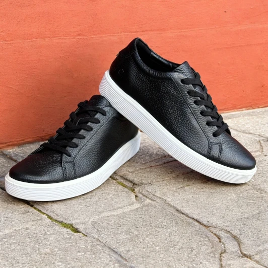Ecco Soft 60 219203-01001 Black Ladies Sneaker | newshoes.ie