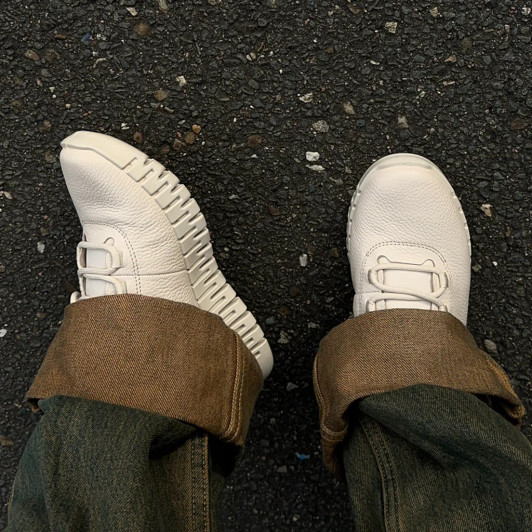 Ecco Gruuv Gore-Tex 218233-01378 Limestone Ladies Dual Fit Leather Sneaker