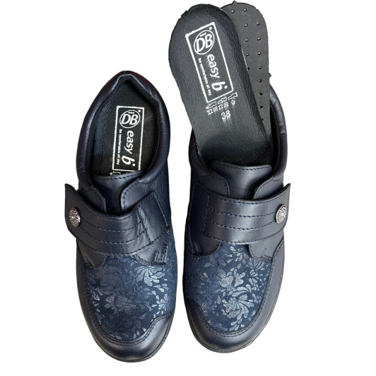 DB Royston 68182D 2V Extra Wide Navy Casual Shoe