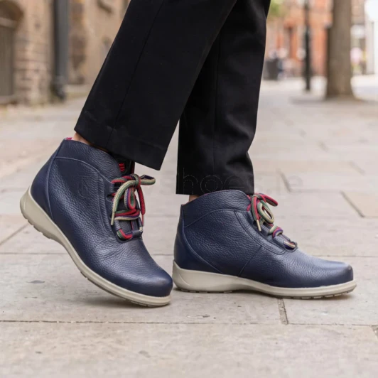 Jose Saenz Rural Bogota 2082-BG Navy Ankle Boot | newshoes.ie