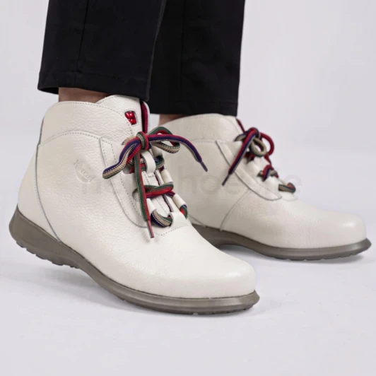 Jose Saenz Rural Bogota 2082-BG Cream Ankle Boot | newshoes.ie