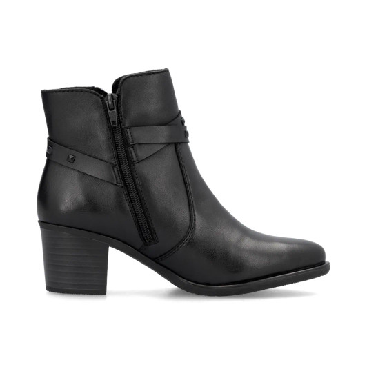 Rieker Y2059-00 Black Block Heel Ankle Boot | newshoes.ie