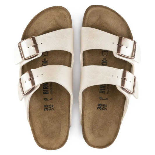 Birkenstock Arizona Birko-Flor Graceful Pearl White 1009921 Double Strap Women's Sandal newshoes.ie