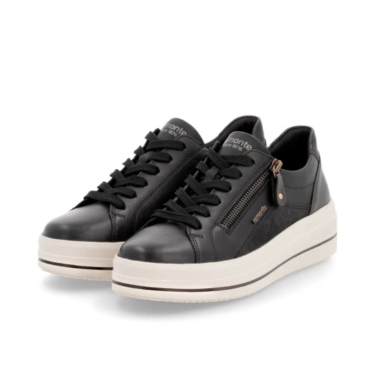 Remonte D1C01-03 Black Wedge Sneaker newshoes.ie