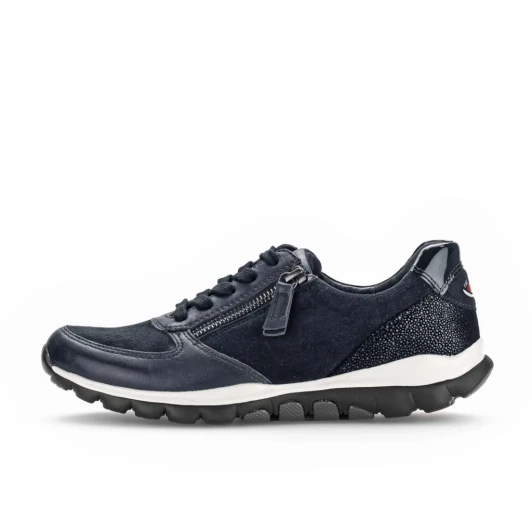 Gabor Rolling Soft 76.968.66 Navy Low Wedge Sneaker | newshoes.ie