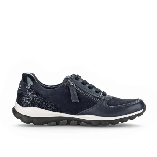 Gabor Rolling Soft 76.968.66 Navy Low Wedge Sneaker | newshoes.ie
