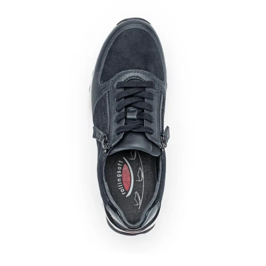 Gabor Rolling Soft 76.968.66 Navy Low Wedge Sneaker | newshoes.ie
