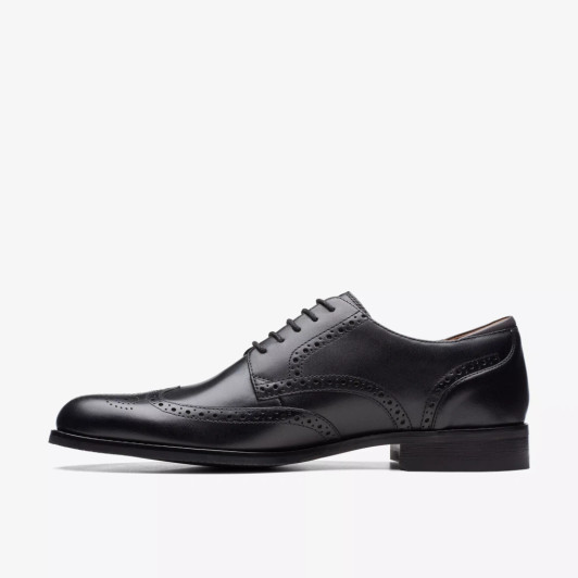 Clarks Craft Arlo Limit Brogue Black Leather 26171452 Men's Formal Shoe | newshoes.ie
