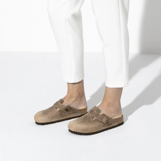 Birkenstock Boston Natural Leather Oiled Tabacco Brown 0960813 Men's Clog | newshoes.ie