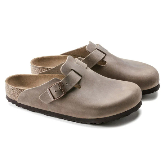 Birkenstock Boston Natural Leather Oiled Tabacco Brown 0960813 Men's Clog | newshoes.ie