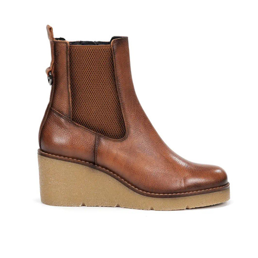 Fluchos Lalie D9191-IN Tan Wedge Ankle Boot | newshoes.ie