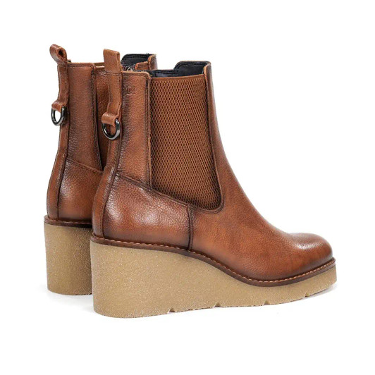 Fluchos Lalie D9191-IN Tan Wedge Ankle Boot | newshoes.ie