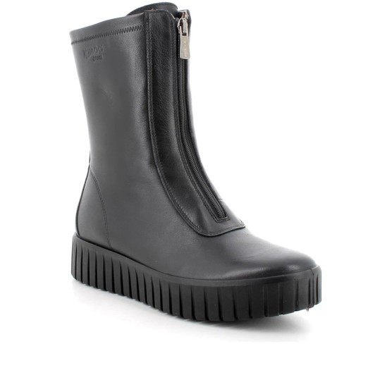 Igi&Co 6680300 Black Leather Low Wedge Ladies Ankle Boot