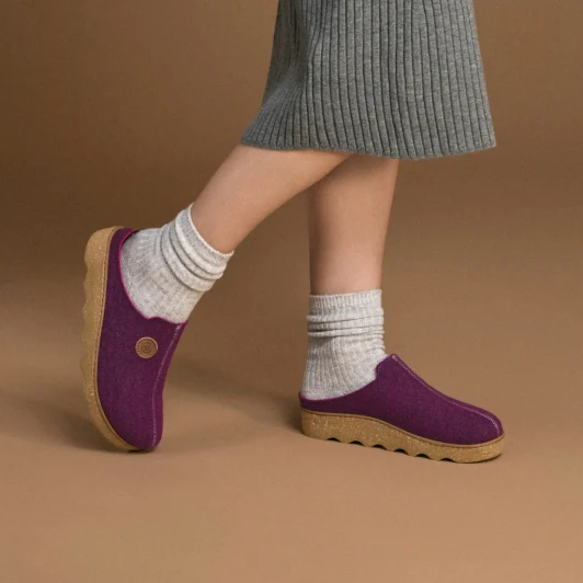 Rohde Foggia 6120-59 Clog EASYS N°35 Purple Ladies Slipper | newshoes.ie