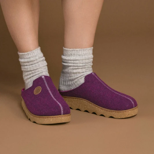 Rohde Foggia 6120-59 Clog EASYS N°35 Purple Ladies Slipper | newshoes.ie
