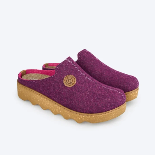 Rohde Foggia 6120-59 Clog EASYS N°35 Purple Ladies Slipper | newshoes.ie