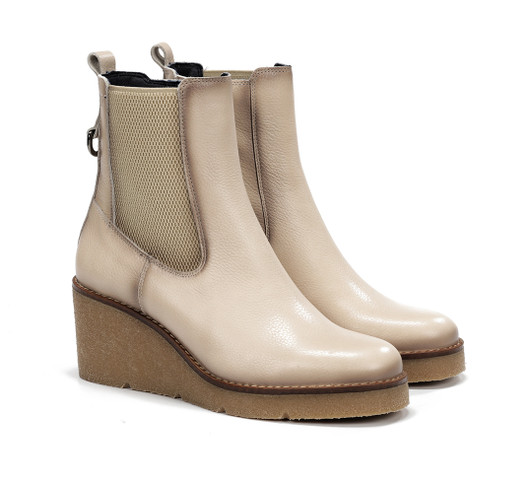Fluchos Lalie D9191-IN 101653 Beige Wedge Ankle newshoes.ie