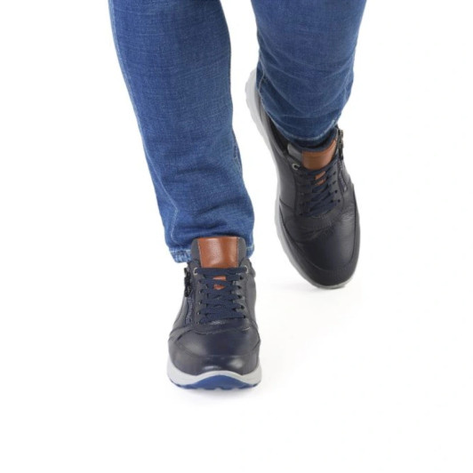 Ara Matteo 11-24501-12H Navy Wide Fit Men's Sneaker | newshoes.ie