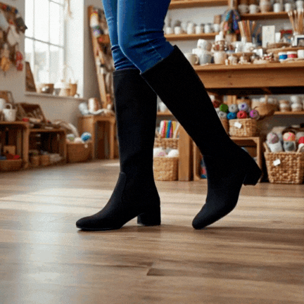 Marco Tozzi 25524-43 Black Knee High Suede Boot | newshoes.ie