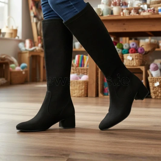 Marco Tozzi 25524-43 Black Knee High Suede Boot | newshoes.ie