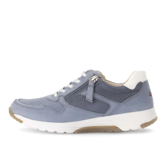 Gabor Rolling Soft 66.978.26 Blue Low Wedge Sneaker | newshoes.ie