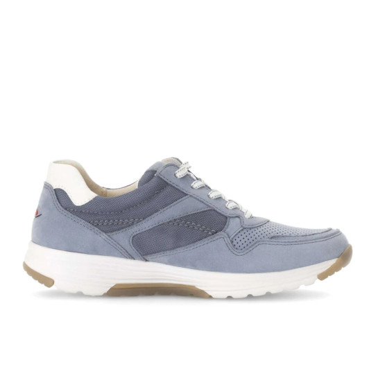 Gabor Rolling Soft 66.978.26 Blue Low Wedge Sneaker | newshoes.ie
