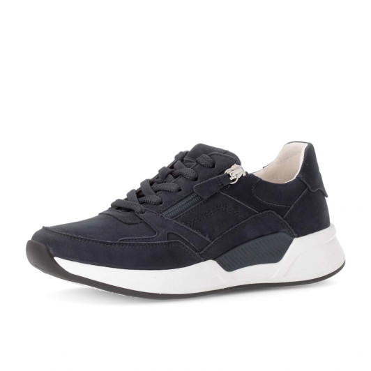 Gabor Rolling Soft 86.958.36 Navy Low Wedge Sneaker | newshoes.ie