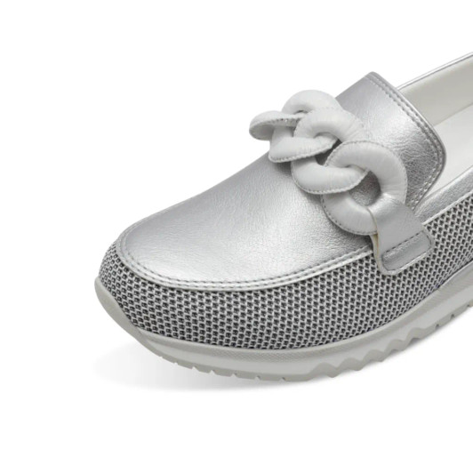 Marco Tozzi 2-24720-44 948 Silver Loafer | newshoes.ie