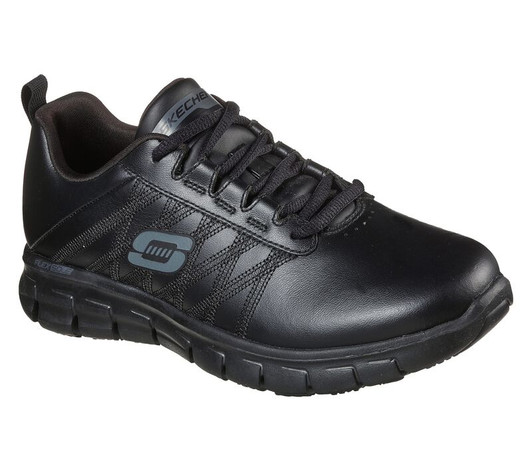 Skechers Work Relaxed Fit: Sure Track - Erath SR 76576EC/BLK Black Slip Resistant Shoe | newshoes.ie