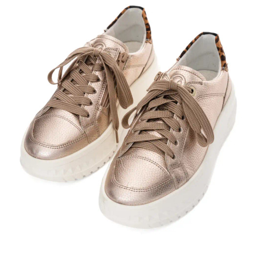 Ara Monaco  12-46703-08H Gold Wide Fit Platform Sneaker | newshoes.ie