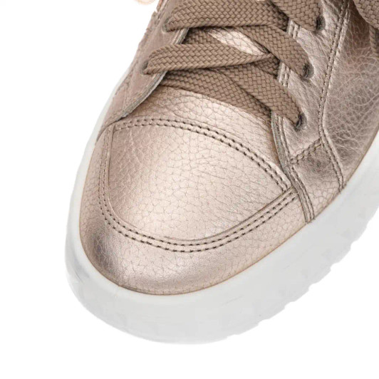 Ara Monaco  12-46703-08H Gold Wide Fit Platform Sneaker | newshoes.ie