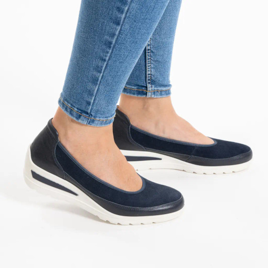 Ara Zurich 12-50664-02H Navy Wedge Loafer | newshoes.ie