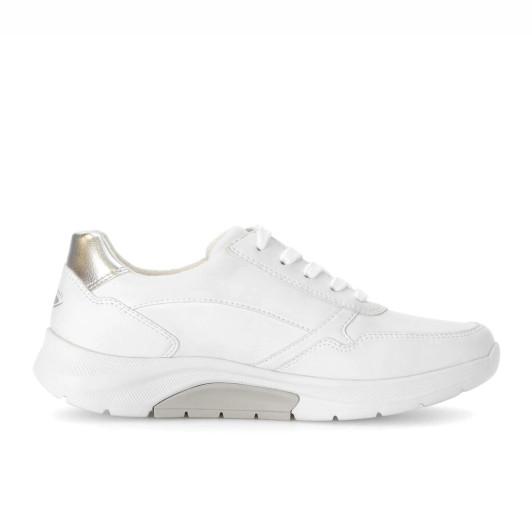 Gabor Rolling Soft 66.927.10 White Leather Sneaker | newshoes.ie