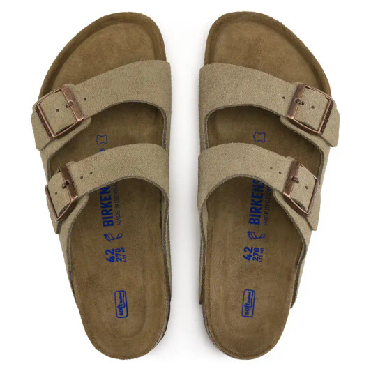 Birkenstock Arizona Soft Footbed Suede Leather Taupe 0951303 Double Strap Women's Sandal | newshoes.ie