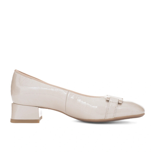Ara Graz 12-20402-05H Sand Patent Wide Fit Occasion Court Shoe | newshoes.ie