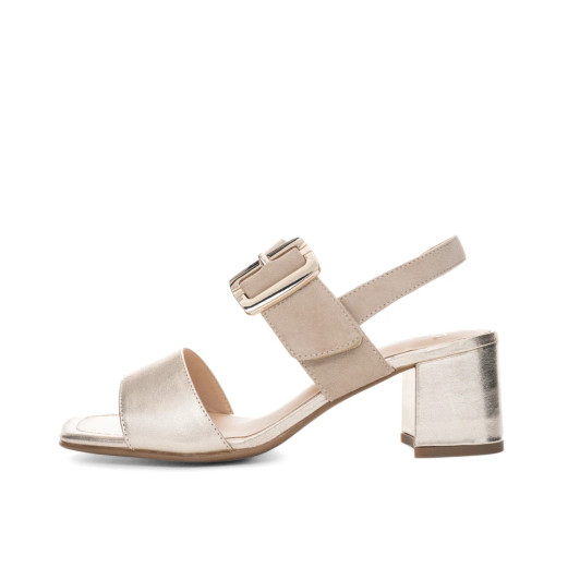 Ara Brighton 12-20510-11H Gold Block Heel Sandal | newshoes.ie