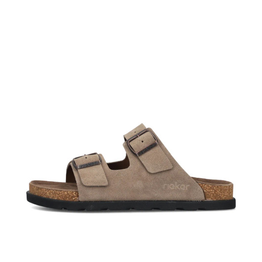 Rieker 21190-27 Brown Double Strap Men's Mule | newshoes.ie