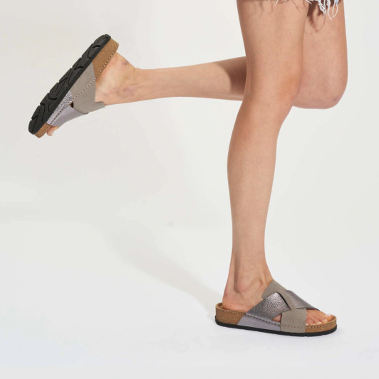 Rohde EASYS N°91 5410-77 Silver Mule Sandal | newshoes.ie