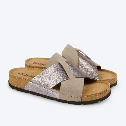 Rohde EASYS N°91 5410-77 Silver Mule Sandal | newshoes.ie